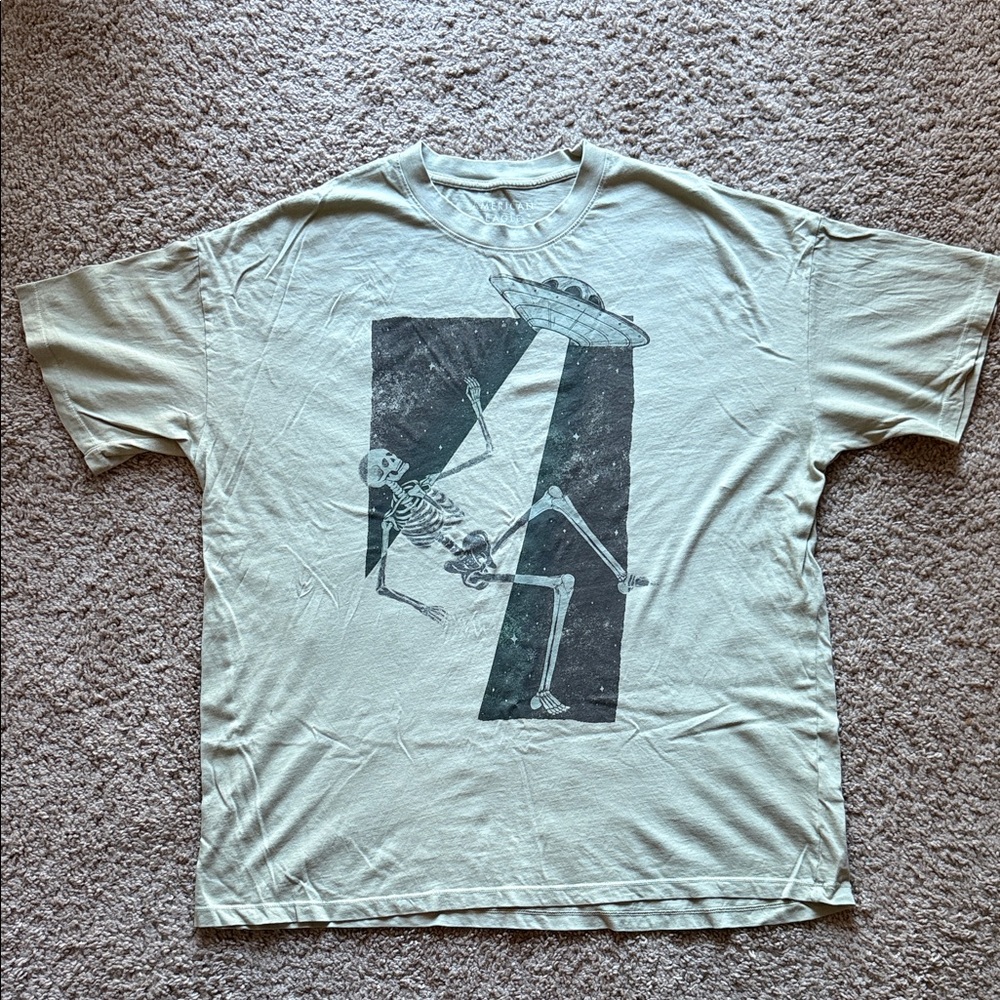 American Eagle Skeleton UFO Tee